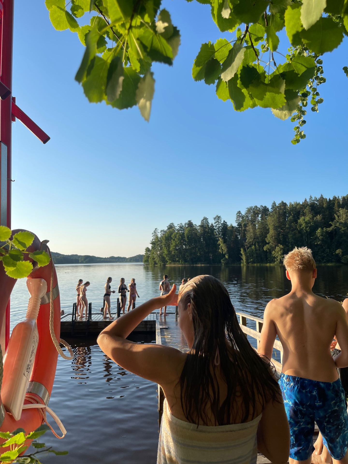 Jokainen leiripäivä päätetään Kisakallio rantasaunalla!